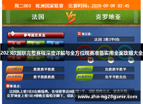 2023欧国联完整赛程深度详解与全方位观赛准备实用全面攻略大全